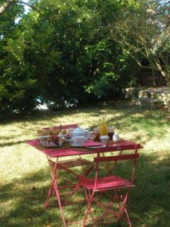 Le petit déjeuner au jardin